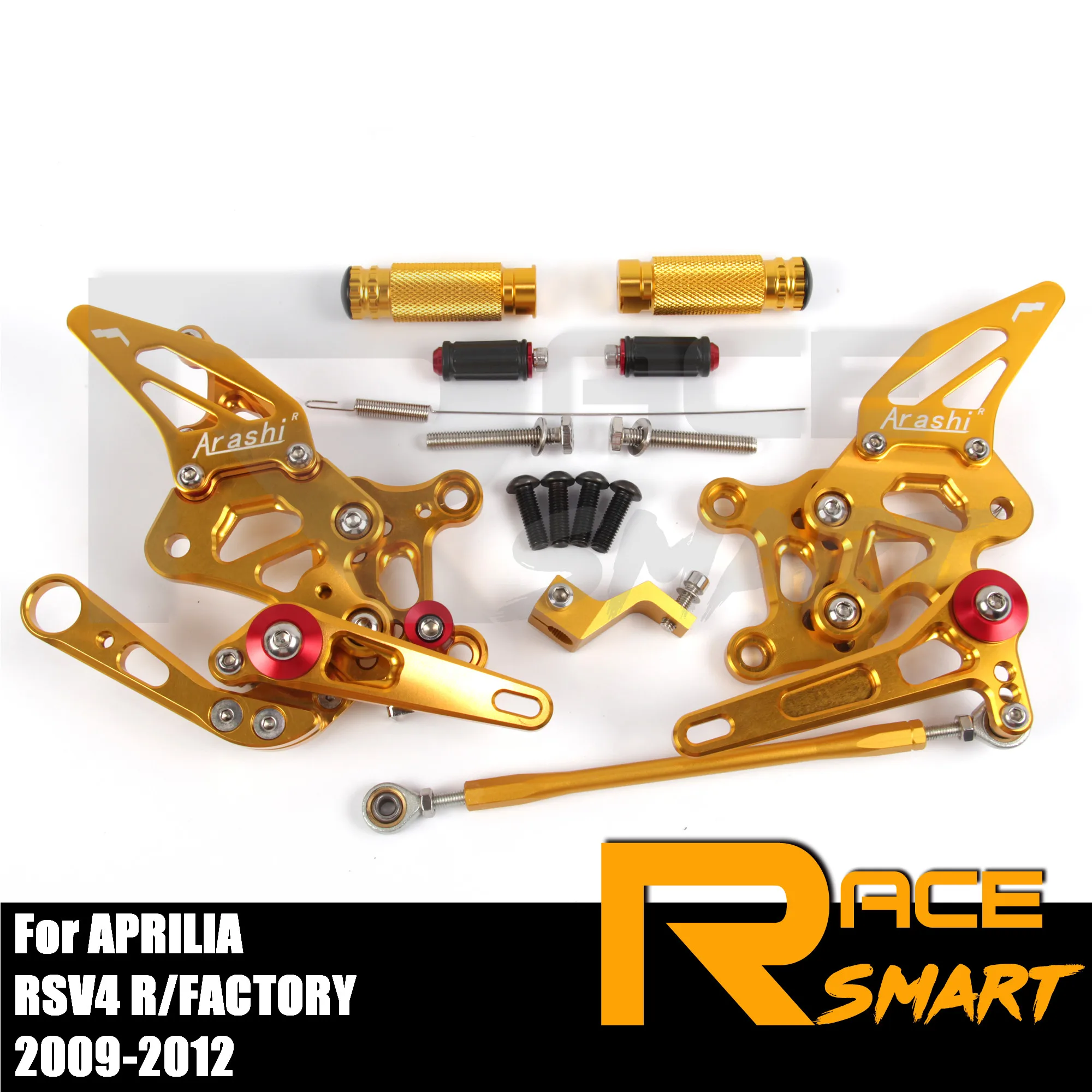 

For APRILIA RSV4 FACTORY 2009-2012 Motorcycle CNC Adjustable Rearsets Footrest Footpegs Rear Set RSV4 RSV-4 Factory 2010 2011