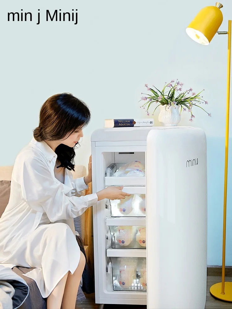 GY Single Door Small Retro Mother and Baby Breast Milk Breastmilk Storage Mini Refrigerator Frozen Home Dormitory