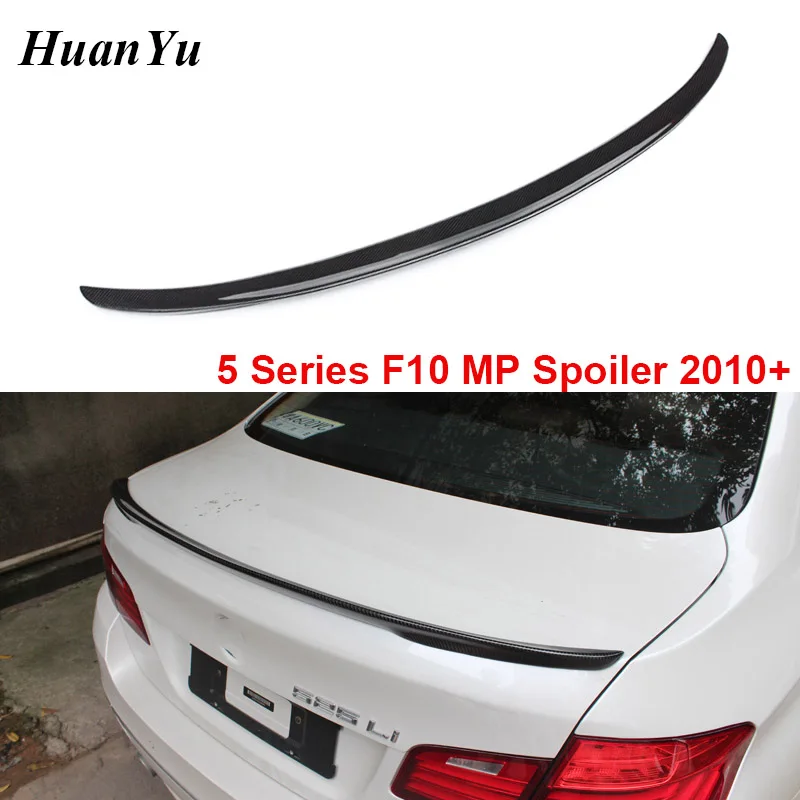 P Style F10 F18 Carbon Fiber Rear Spoiler for BMW 5 Series Trunk Lip Ducktail Wings 535i 530i 2010+ Car Styling