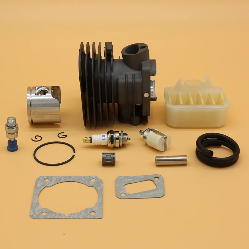 44 มม.กระบอกลูกสูบแบริ่ง Air กรองปะเก็นชุดสำหรับ HUSQVARNA 350 JONSERED 2150 2152 2153 2149 ลูกโซ่อะไหล่