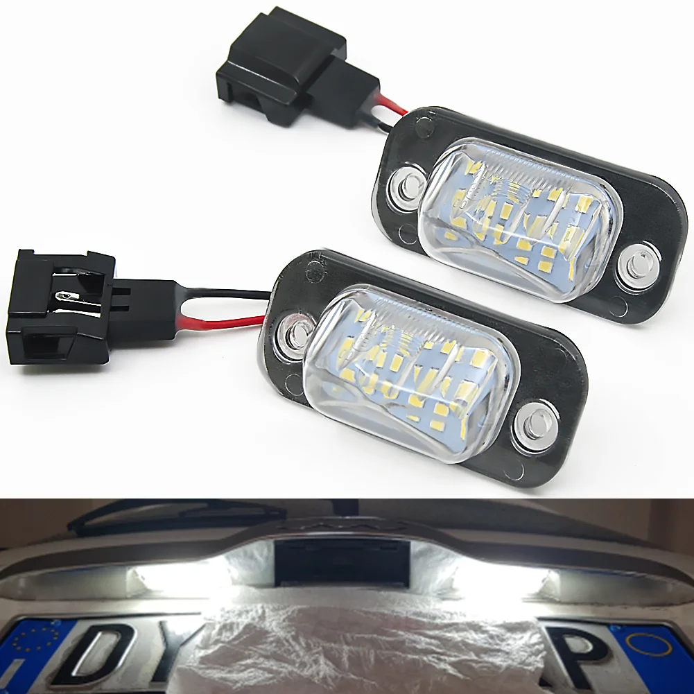 

2Pc LED License Number Plate Light For VW Golf Golf MK3 Polo III Estate Classic Polo Variant For Seat Coidoba 6K Cordoba Vario