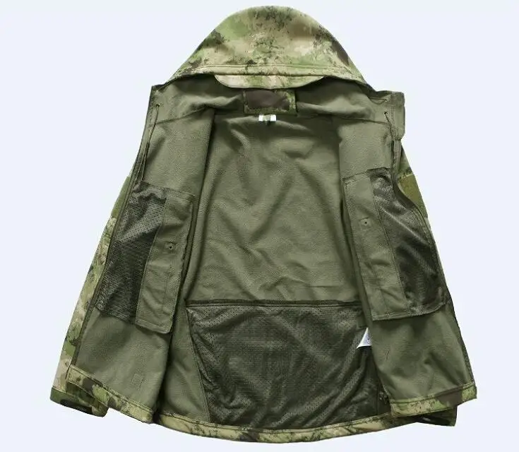 TAD Tactical Gear Soft Shell Camouflage Outdoor Jacket Set Men Army Casual Waterproof Hunting Clothes Military Hiking Jacket