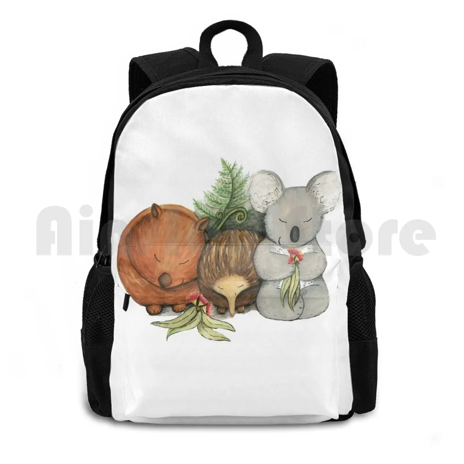

Native Australian Animal Babies – With Koala , Wombat And Echidna Outdoor Hiking Backpack Riding Climbing Sports Bag Koala