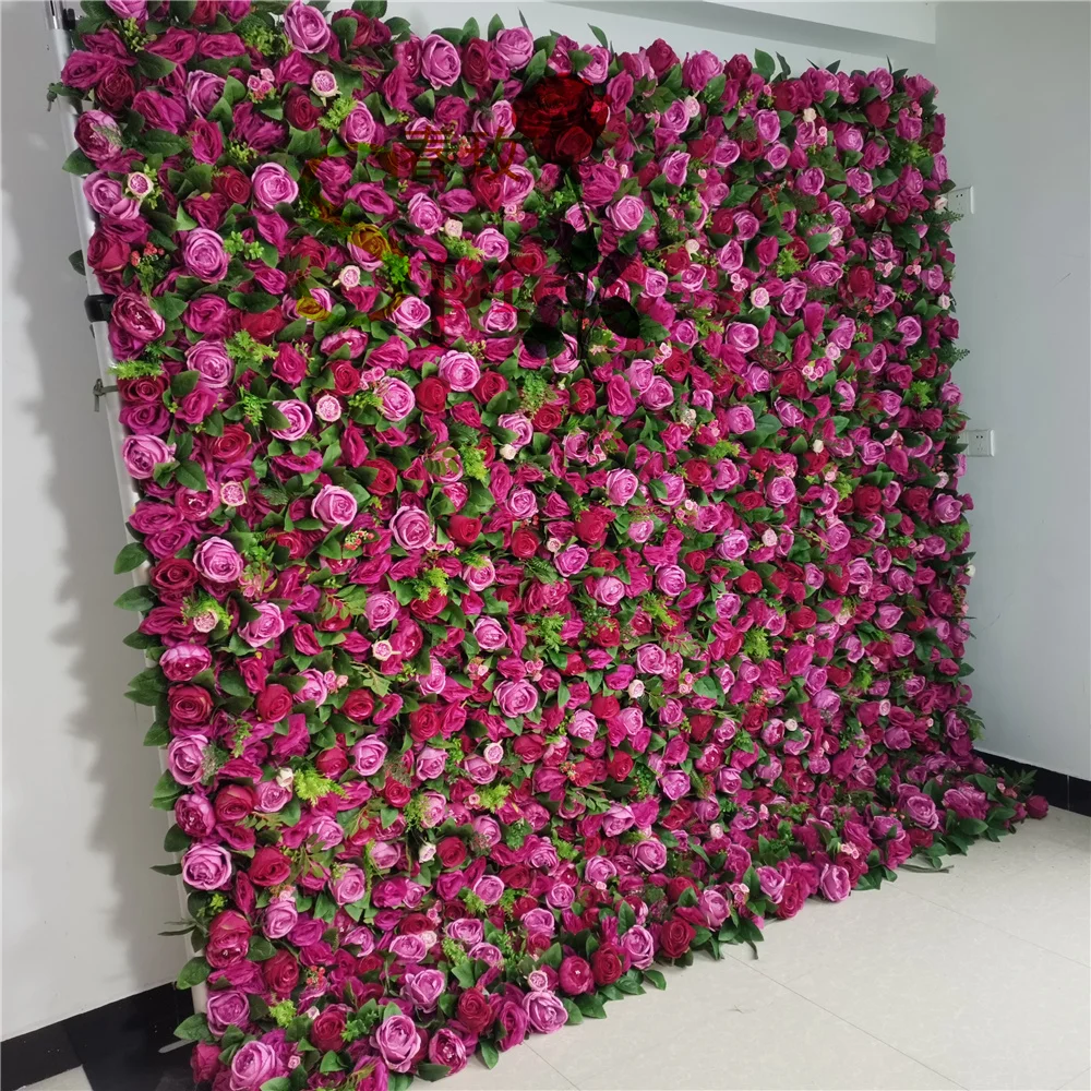 

SPR Luxury Artificial 3D Rolled Up Home Decoration or Wedding Party Ceiling Decorative Blush Pink Flower Wall