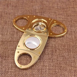 Stainless steel smoking set elliptical cigar scissors cigar hole opener.