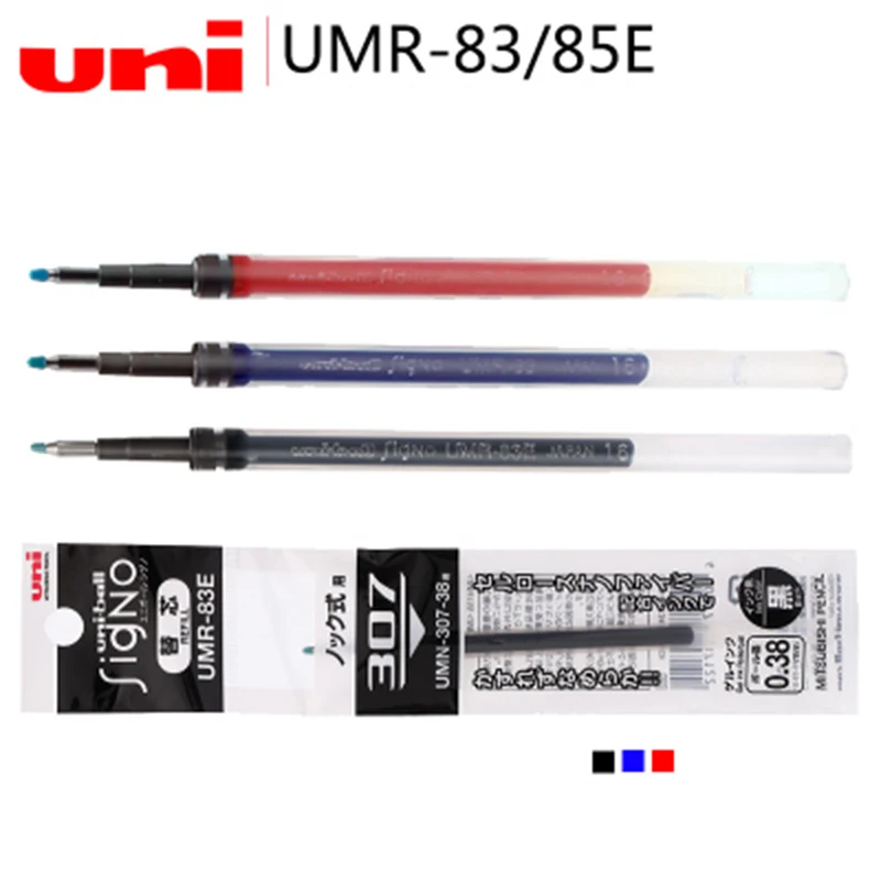 

10 Japanese UNI Neutral Water Refills UMR-83E/85E Gel Refills Suitable for UMN-307/307C Replacement Refills