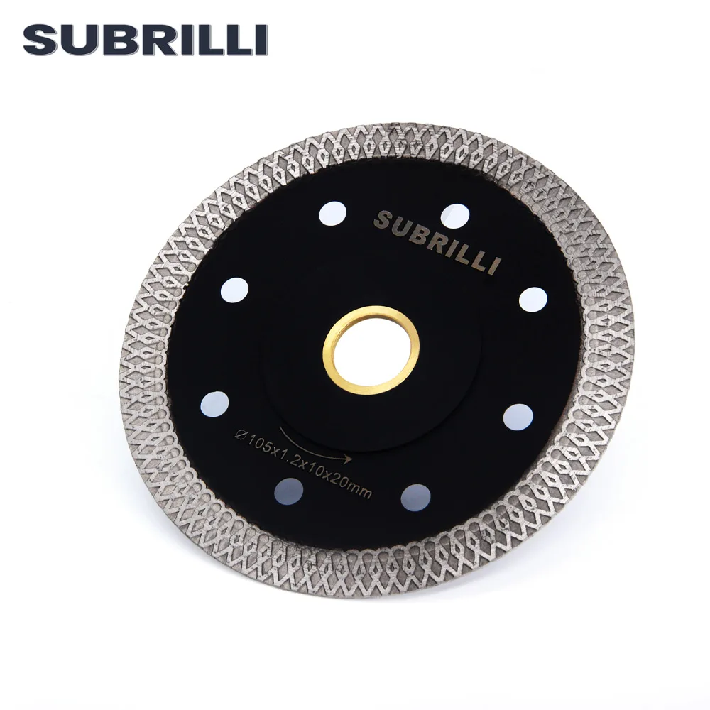 SUBRILLI 4" Super Thin Diamond Saw Blade Hot Pressed Sintered Cutting Wheel Ceramic Tile Porcelain Granite Circular Saw Blade
