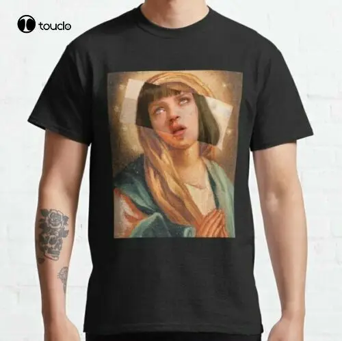 Virgin Mia Damn Pulp Fiction Mia Wallace Movie T-Shirt Classic Unisex Men Women Custom Aldult Teen Unisex Digital Printing