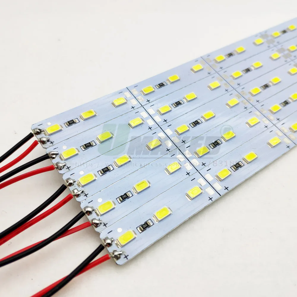 10pc 50cm listwa LED Light DC12V 36LEDs SMD5730/5630 sztywny pasek fluorescencyjna energooszczędna rura do licznika Trunking szafa lampa