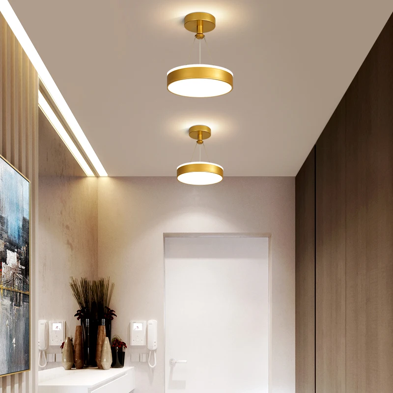 

New LED ceiling chandeliers Black/Gold Modern Chandelier For Aisle corridor cloakroom Lighting lustre led moderne light Fixtures