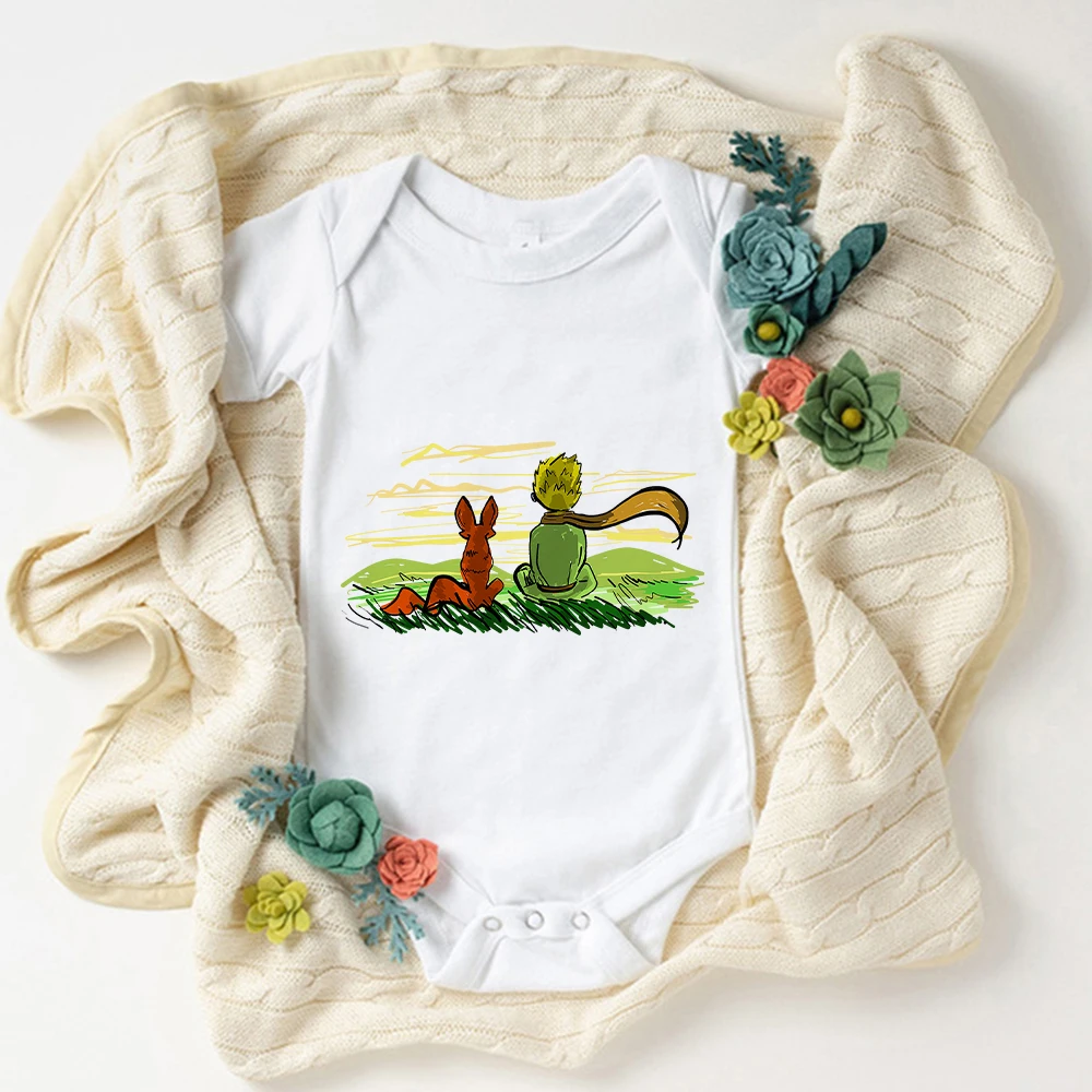 Bodysuit For Newborns Le Petit Prince Print Aesthetic Baby Girl Clothes France Fashion Casaul Baby Body Dropshipping Ropa Bebe