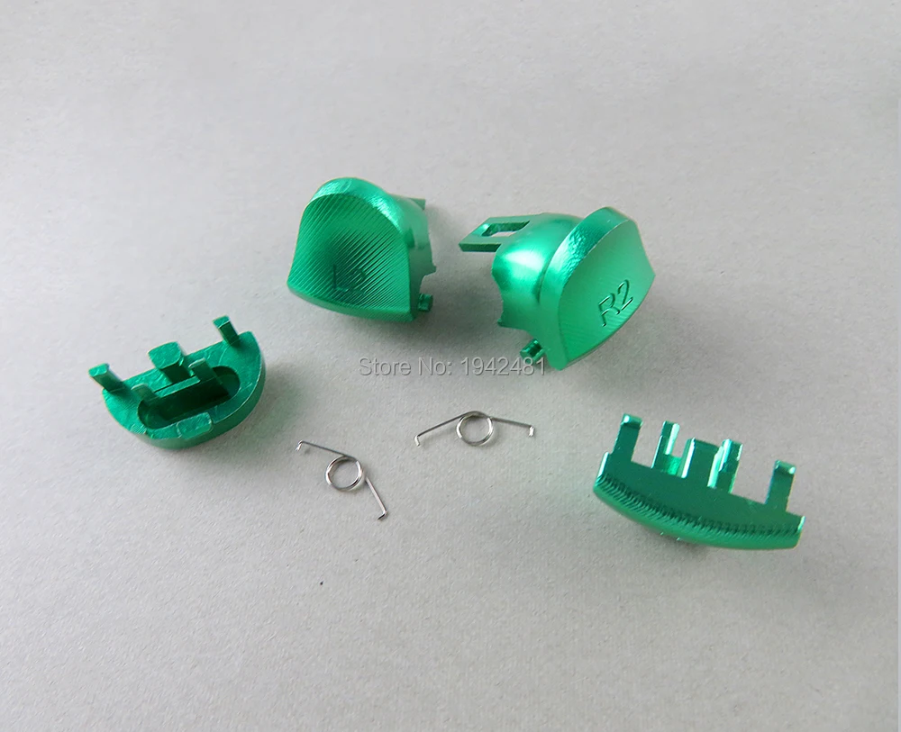 3 conjuntos de botões de gatilho coloridos de metal de alumínio L1 R1 L2 R2 com mola para ps4 JDS040 jdm040