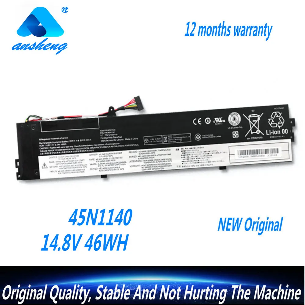 

Genuine 45N1140 Laptop Battery For Lenovo ThinkPad S3-S431 S440 V4400u 45N1138 45N1139 45N1141 121500158 121500159 14.8V 46WH