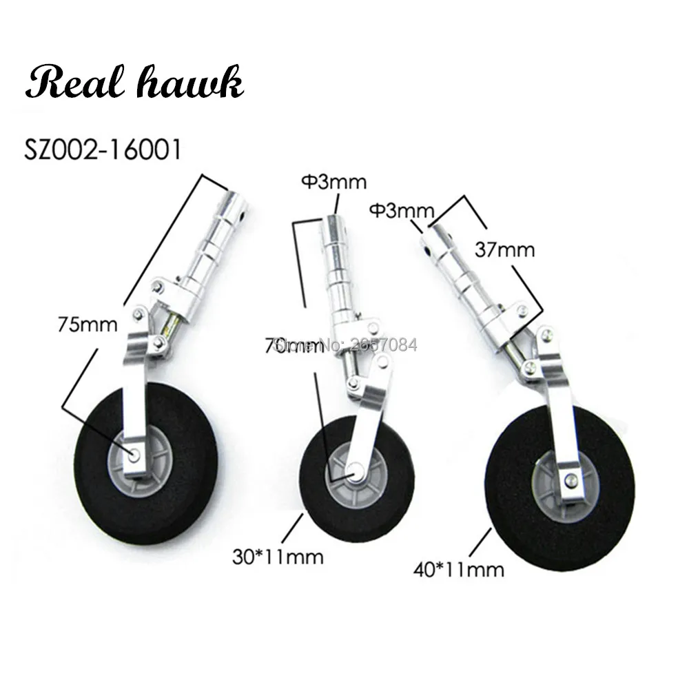 

3-piece Set Aluminium Alloy Anti-Vibration Landing Gear For Scale RC Airplane Shock Absorbing aircraft model parts