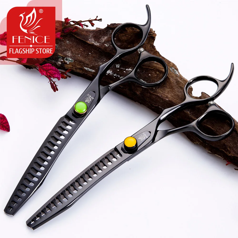 Fenice JP440C Professional Dog Grooming Scissors 7.0 inch Thinning Shear Dog Groomer Chunker Shear