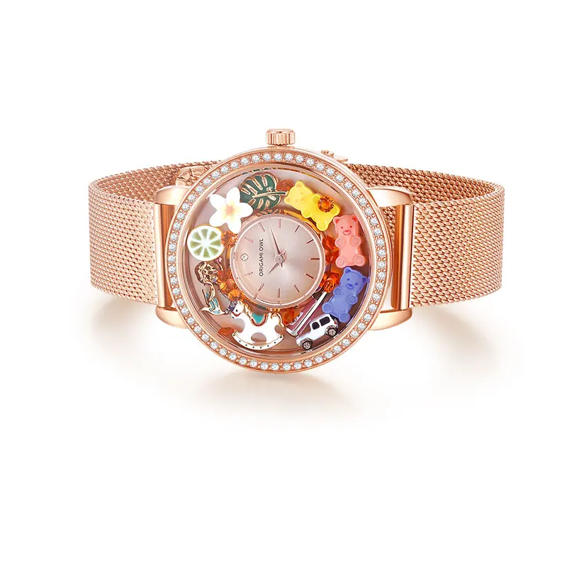 1 Stuk Living Medaillon Horloge Voor Drijvende Charms Met Clear Crystal Accent