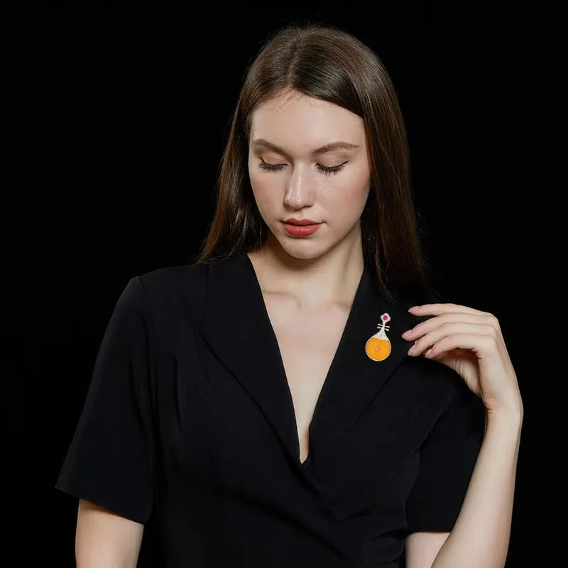EYER Chinese Style Retro Brooches For Women Party Casual Office Pipa Brooch Pins Birthday Gifts Jewelry Accessories For Friend