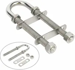 Œil de poupe de bateau marin en acier inoxydable, 2,2 en U vers le bas, accessoires de bateau, exposition marine, 5 po de longueur
