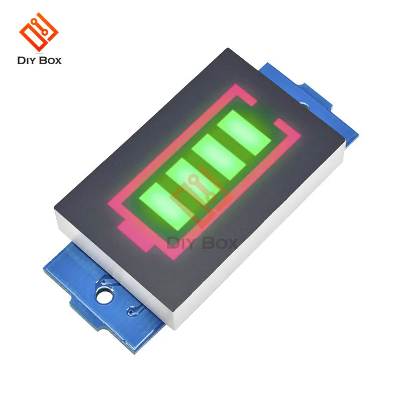 1S/2S/3S/4S/6S/7S 12V 18650 Li-po Li-ion Lithium Battery Capacity Indicator Voltmeter Power Tester Blue Green LED Display Panel