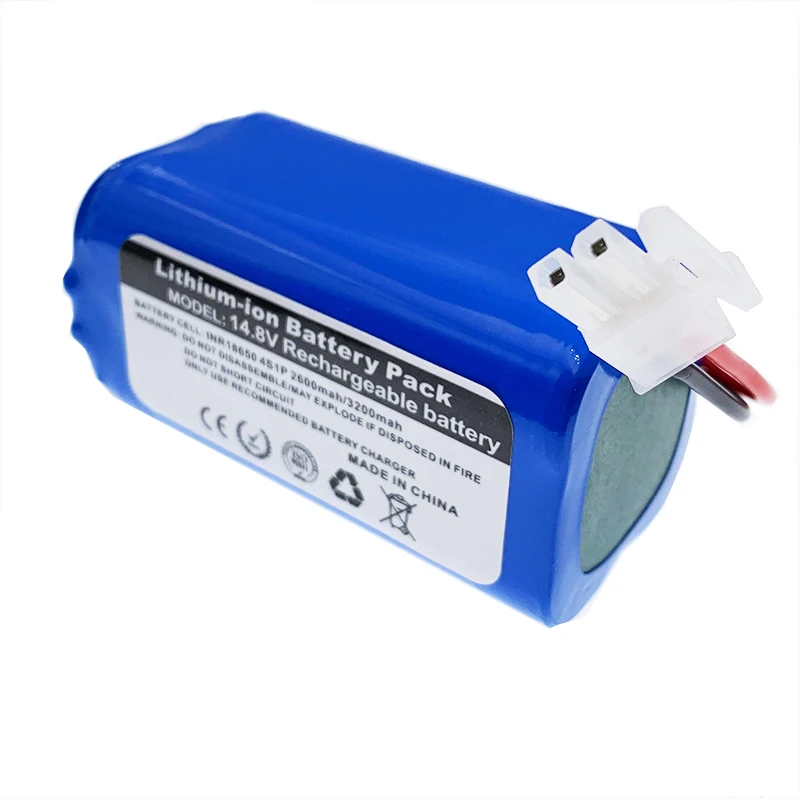 100%/New 14.8V  2600mah Li Ion Rechargeable Battery 14.4V 3200mah For ILIFE A4 A4s V7s A6 V7s Plus Robot Vacuum Cleaner iLife