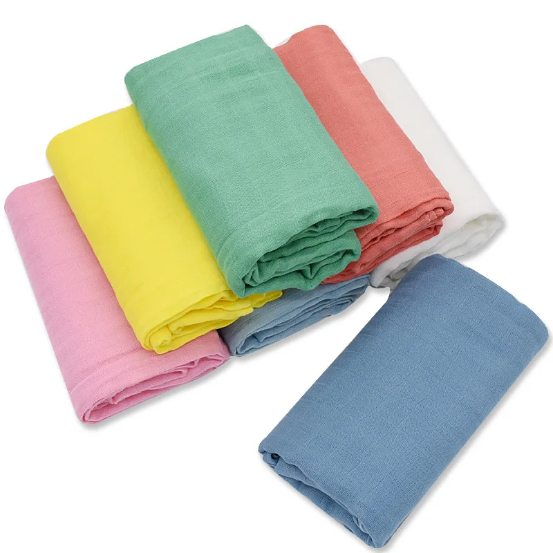 115*115 cm New Baby Blanket Soft Cotton + Bamboo Candy Colors Baby Wrap Muslin Swaddle Newborn Blankets Infant Wrap Big Diaper