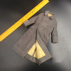 1/6 WWII German Army's Grey Long Velvet Cotton Coat for 12''Figures Bodies Accessories