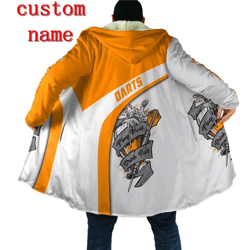 PLstar Cosmos 3Dprinted Darts Spieler Kundenspezifische Name Mantel Mantel Kunst Mit Kapuze Warme Casual Unqiue Unisex Winter Hoodie Premium UNS größe