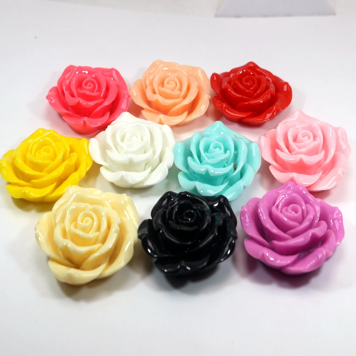 10 Mixed Color Flatback Resin Large Flower Cabochon 42mm DIY Embellishments