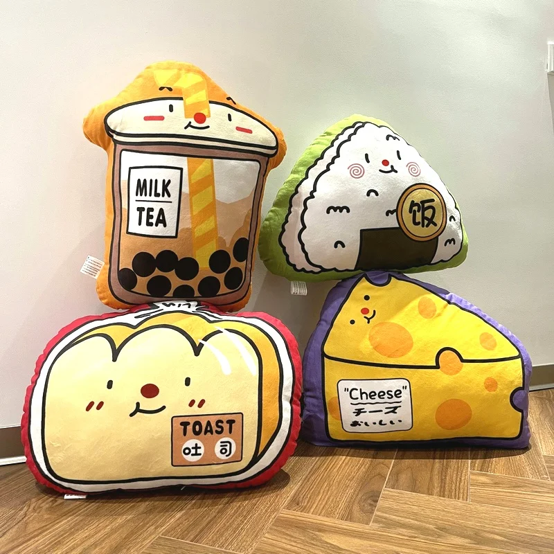 Kawaii Soft Japanese Sushi Plush Pillow Cute Plush Rice Ball Cushion Stuffed Plush Toy Cute The Second Element Dumpling Doll