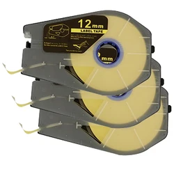 3 pieces 6/9/12mm Tape Cassette Mk2500 cable ID printer tube printer M-1 Pro,M-1 Std,M-1 ProII,Mk1000/2000,Mk1100/2100,Mk150