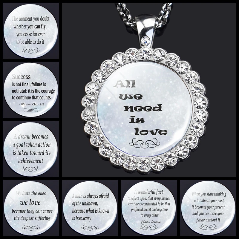 Inspirational Jewelry Gift 'the Moment You Doubt Whether You Can Fly, You Cease for Ever To Be Able To Do It' Quote Necklace