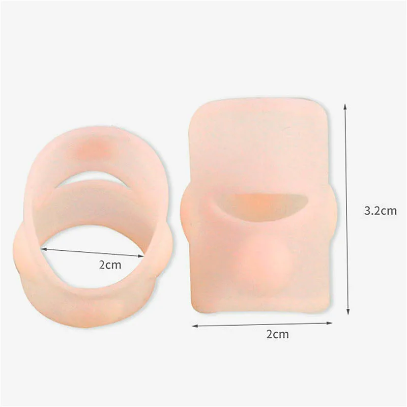 Pinza de silicona para corrección de uñas encarnadas, tratamiento Invisible para las uñas del pie, pinza de alisado elástica, herramienta de pedicura para el cuidado de los pies, 1 par