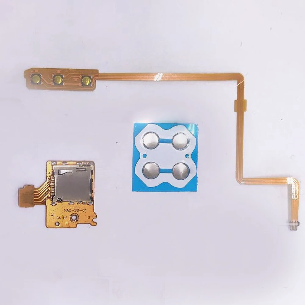 볼륨 플렉스 케이블 SD TF 카드 슬롯 소켓 보드 금속 Sticke 왼쪽 오른쪽 ABXY 버튼 스티커 필름 스위치 NS JoyCon