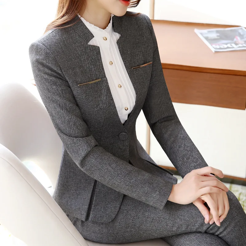 Women's suits pants suit fashion temperament high-end jewelry hotel front desk business white-collar overalls professional suit