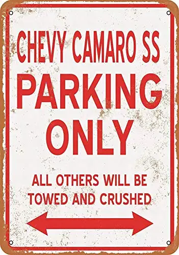 8 x 12 Metal Sign - Chevy Camaro SS Parking ONLY - Vintage Look