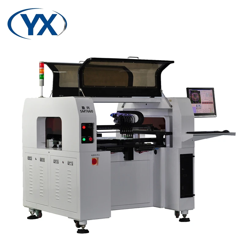 Higher Efficiency Pick and Place Machine SMT660 with Vision System and Vibrate Feeders/LED Production Machine/SMT Equipment