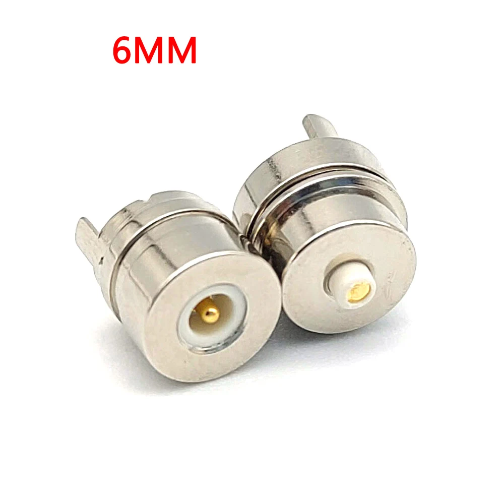 4ชุดแม่เหล็กฤดูใบไม้ผลิโหลด Pogo Pin 2เสา5V 2A 6/8/9/10มม.ชายหญิง DC Power Charge Connector