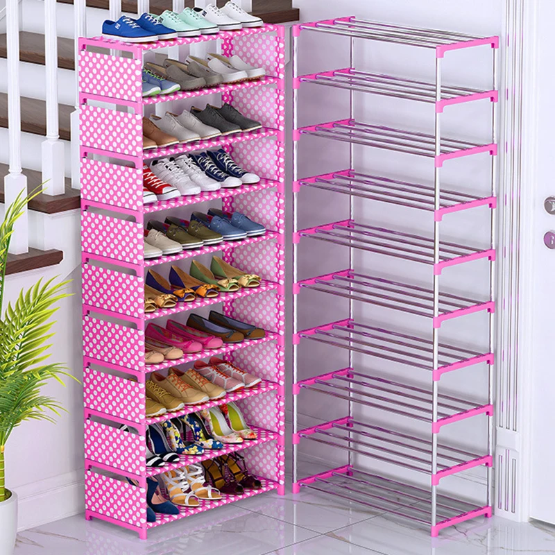 Muitilayer Shoe gabinete Thickened Iron Tube Shoe Organizer Rack Simple Assemble Shoe Rack Home Furniture Shoe Storage Cabinets