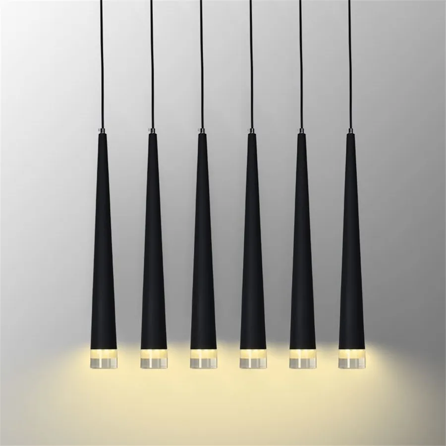 

Thrisdar 47CM Cone Pipe Pendant Lamp Kitchen Island Dining Room Shop Bar Counter Long Tube Hanging Light Bedside Pendant Light