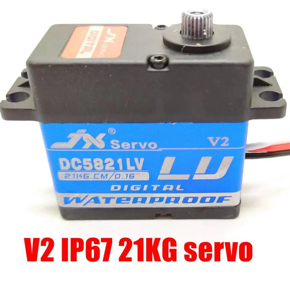 

DC5821LV V2 IP67 Waterproof JX servo 21KG metal gear 1/8 1/10 RC car boat Scaler Buggy Crawler TRX-4 baja 5c SCX10 D90