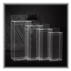 50pcs Hook Transparent PVC Phone Case Clear Plastic Boxes Storage Jewelry Gift Box Wedding Birthday Party For Gift Packing Box