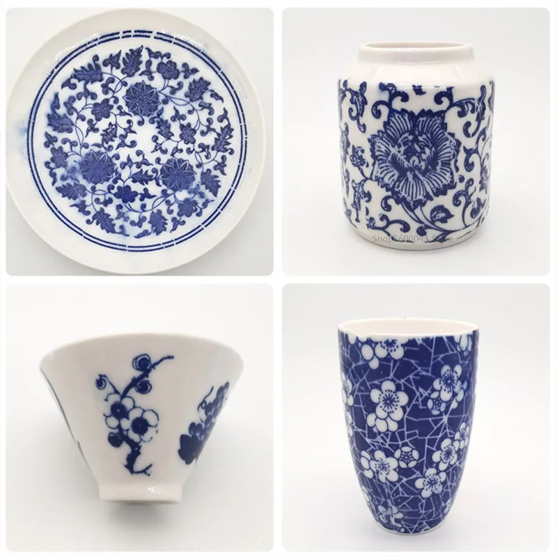 Pottery Art Clay Ceramic Underglaze Colored Transfer Flower Paper Jingdezhen Blue and White Porcelain Decals Sticker 47*35cm