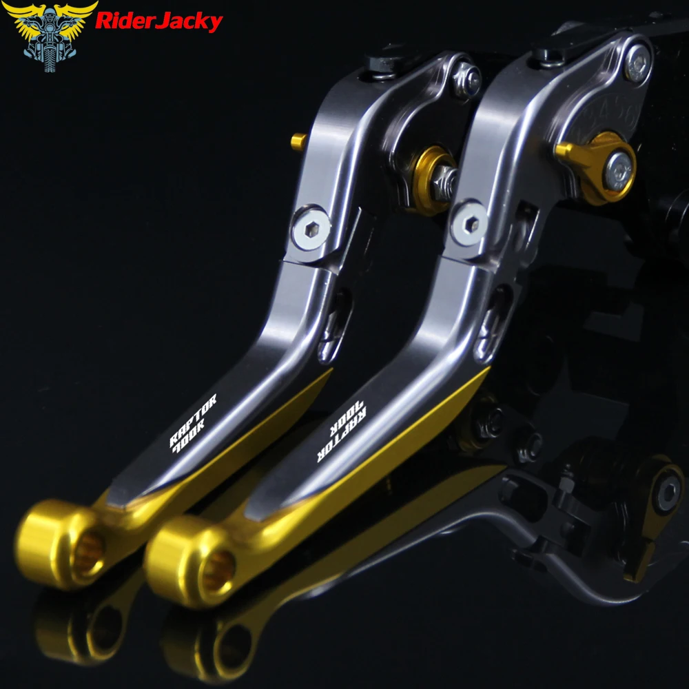 Golden+Titanium For Yamaha YFM700 Raptor 700R 700 R 2000-2006 2002 2003 2004 2005 CNC Motorcycle Adjustable Brake Clutch Levers