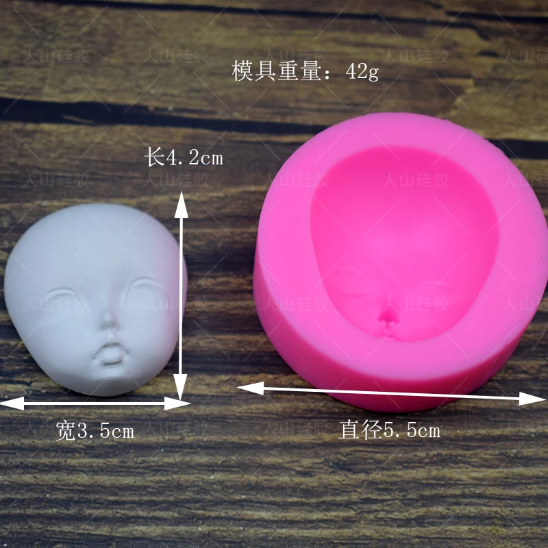 Proportional Face 3D Silicone Molds DIY Ultra Light Clay Soft Pottery Fondant Candle Plaster Cement Mold Set BJD Doll Face Molds