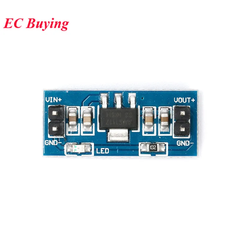 10Pcs/1pc LM1117 AMS1117 4.5-7V to 1.2V 1.5V 1.8V 2.5V 3.3V 5V DC-DC ADJ Adjustable Step down Buck Power Module DC Jack Switch