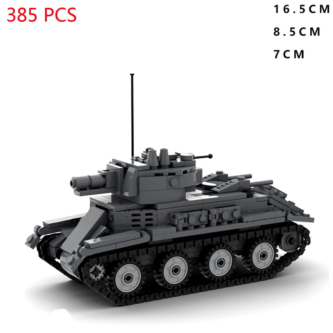 hot military WW2 technical vehicles Soviet Union Army B-T7 fast tank war weapon equipment bricks model Building Blocks toys gift