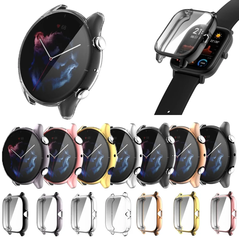 

Мягкий защитный чехол из ТПУ для Amazfit GTS 3 GTR 3pro/2/2e Watch GTS3 GTR3 Pro GTR2 GTR2e GTS2 GTS2e, защитный чехол