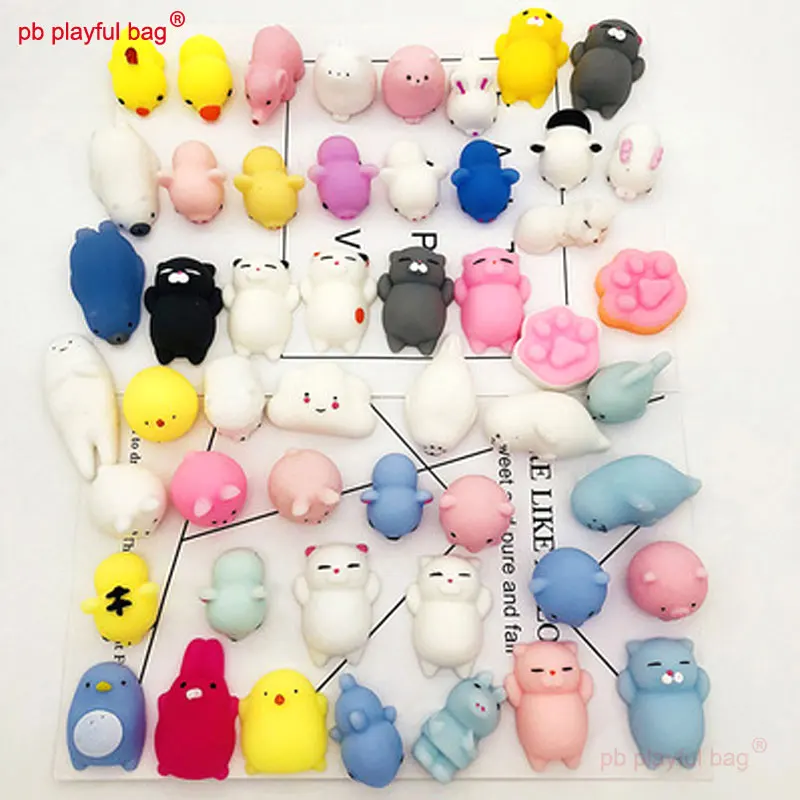 20 ชิ้น/ล็อตน่ารักสัตว์บีบของเล่นมินิเปลี่ยนสี Squishy บีบนุ่มเหนียวความเครียดบรรเทาเด็กตลกคริสต์มาสของขวัญ ZG53