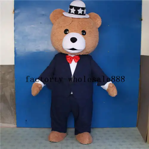 Advertising Suit Teddy Bear Of Ted Mascot Costume Fancy Dress Adult Parade Party