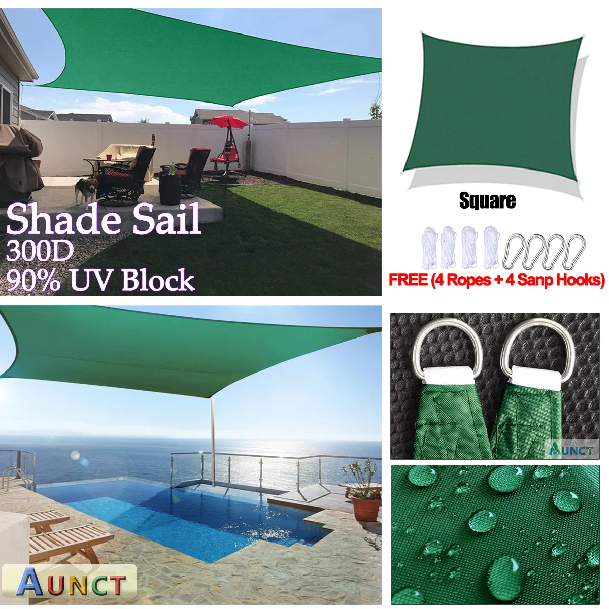 Imagem -03 - Impermeável Sun Shelter Sun Shade Tampa Exterior Quintal Jardim Pátio Piscina Toldo de Vela Camping Proteção 13x23ft 4x7m